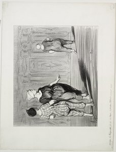 The Bathers, plate 15: Det er henne igjen, en pen mote, Madame Coquardeau! av Honoré Daumier