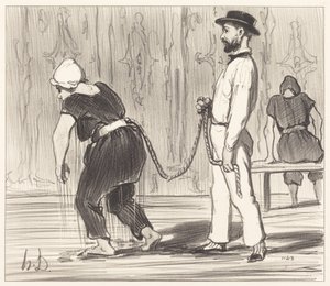 Madame Rabourdeau har sin første leksjon av Honoré Daumier