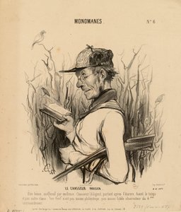 Monomane nr. 6: Den parisiske jegeren. Et godmodig, fullstendig ufarlig vesen... av Honoré Daumier