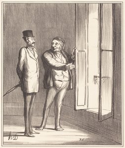 Herren vil ha det svært godt her... av Honoré Daumier