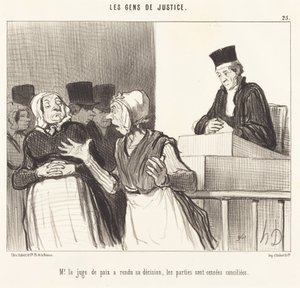 Herr Fredsdommer har avsagt sin avgjørelse... av Honoré Daumier