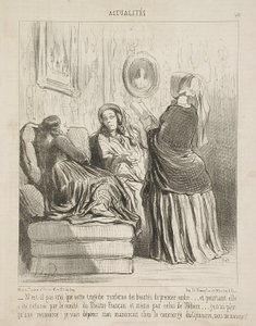 Er det ikke sant at denne tragedien rommer skjønnheter...? av Honoré Daumier