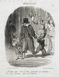 Å! Pappa, pappa... der er en fin Polichinelle... av Honoré Daumier