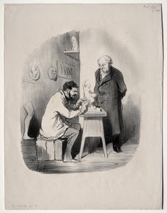 The Artists, plate 2: Du må modellere meg på denne måten en dag av Honoré Daumier