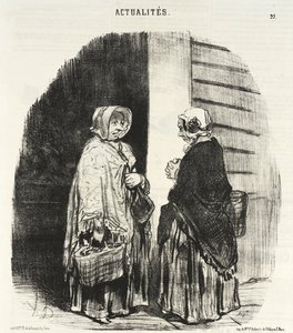 Ja, fru Chaboulard... tjuefire kjøpmenn... av Honoré Daumier