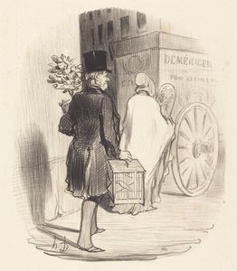 Pariser transporterer til et annet distrikt... av Honoré Daumier