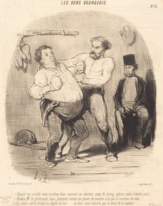 Når De i selskap vil ta imot en... drink... av Honoré Daumier