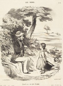Når man har en spøkefull far av Honoré Daumier