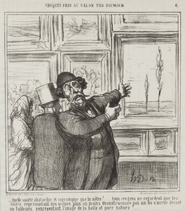 Skisse laget på salongen av Daumier, nr. 6: Bare se på hvilken degenerert og korrupt verden vi lever i . . . av Honoré Daumier