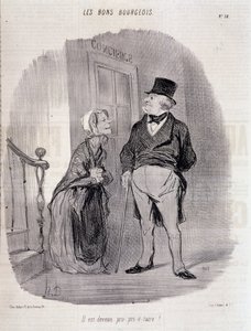 Den gode borgerlige: «Han har blitt pro-prie-taire!» - av Honore Daumier, i "" Le Charivari"" du 06/10/1846 av Honoré Daumier