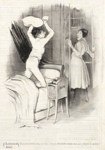 Théâtre du Vaudeville - Etter midnatt av Honoré Daumier