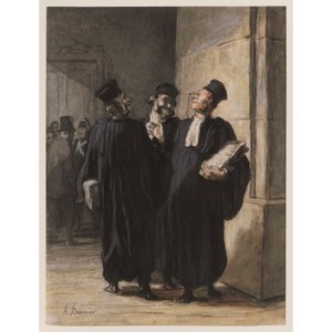 Tre advokater i samtale av Honoré Daumier
