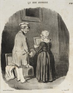 Se, kona mi, der er portrettet mitt hos daguerreotypisten... av Honoré Daumier