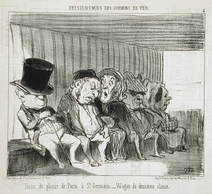 Lysttog fra Paris til Saint-Germain... av Honoré Daumier