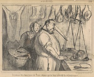 Tristhet til slakterene i Paris... av Honoré Daumier