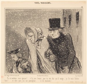 Du plager meg, min kone!... her er en time... av Honoré Daumier