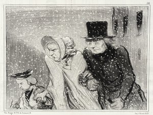Du plager meg, min kone!... Det har holdt på i en time... av Honoré Daumier