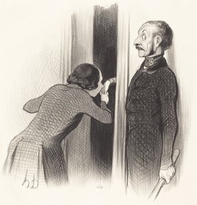 En veldig glad elsker av Honoré Daumier