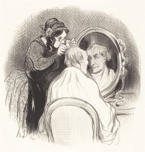 En herre som begynner å bli for ung av Honoré Daumier