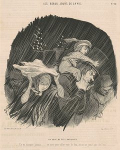 En kveld på nasjonaldagen av Honoré Daumier