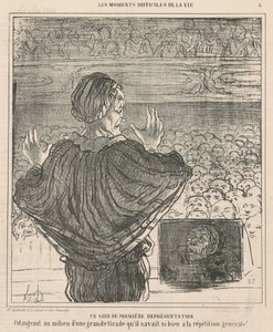 En første forestillingskveld av Honoré Daumier