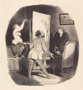 En vanskelig stilling av Honoré Daumier