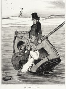 Et opprør om bord av Honoré Daumier