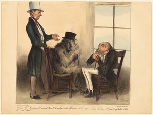 Se, herr Mayeux, dette dyret... av Honoré Daumier
