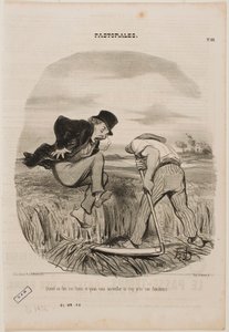 Når man slår høy, bør man ikke være for nær slåttefolkene av Honoré Daumier