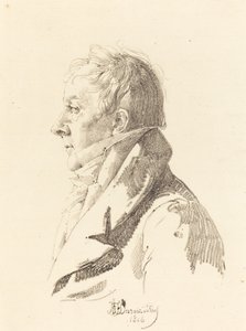 Portrett av en mann av Honore Jean Dubois Duperray