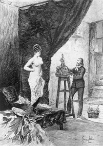 Illustrasjon av Georges Cain (1856-1919) for kusine Bette, roman av Honore de Balzac (1799-1850) fra samlingen med flere bind med tittelen Human Comedy, utgitt i 1900, Paris av Honore de Balzac
