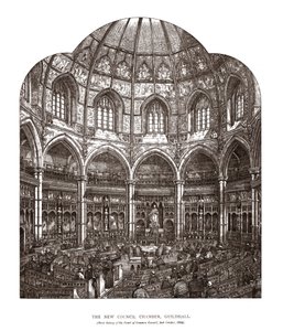 The New Council Chamber Guildhall, 1884, 1886 av Horace Jones