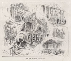 The New Holborn Restaurant (gravering) av Horace Morehen