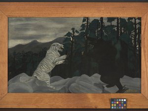 The Blue Tiger (olje på stoff)
