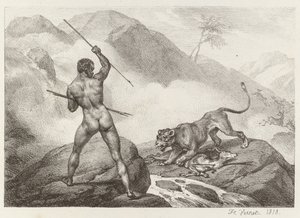 Afrikansk jeger av Emile Jean Horace Vernet