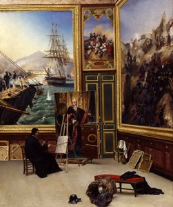 Bror Philippe kopierer portrettet av Marquis de Fontanes i Versailles-museet av Emile Jean Horace Vernet