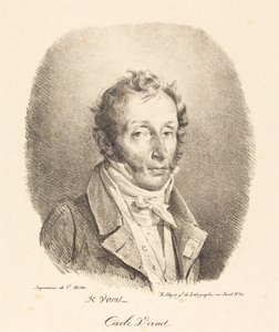 Bust of Carle Vernet av Emile Jean Horace Vernet