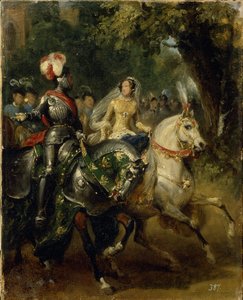 Kavalkade, ca 1842 av Emile Jean Horace Vernet