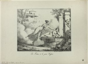 Fortune og det lille barnet av Emile Jean Horace Vernet