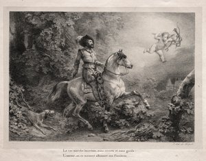 Henrik IV, konge av Frankrike. av Emile Jean Horace Vernet