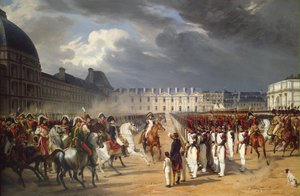 Ugyldig overleverer en begjæring til Napoleon ved paraden i domstolen til Tuileries-palasset av Emile Jean Horace Vernet