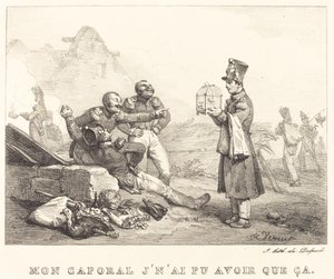 Korporalen min, jeg kunne bare ha dette av Emile Jean Horace Vernet