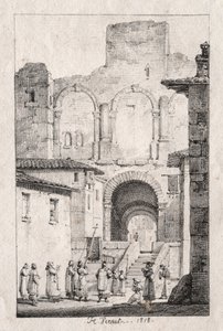 Prosesjon ved Arles av Emile Jean Horace Vernet