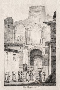 Prosesjon ved Arles, 1918. av Emile Jean Horace Vernet
