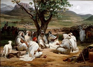 Parlamentarikeren og Medjeles-rådet for arabiske høvdinger. Maleri av Antoine Charles Horace Vernet (1758-1836) 1834. Dim. 98x52 cm. Chantilly, Museum of Conde av Emile Jean Horace Vernet