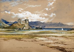 Knock Castle, Skye, ca. 1834 (akvarell)