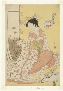 Poeten Ono no Komachi Ono no Komachi (tittel på objekt) Seks elegante udødelige poeter i moderne kjole - nummer to (serietittel) Furyu yatsushi rokkasen - sono ni (serietittel på objekt) av Hosoda Eishi