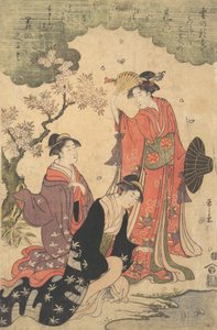 Damer på piknik, ca. 1790. av Hosoda Eishi