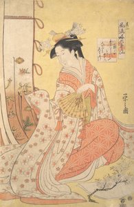 Ono no Komachi: Number Two Sono ni, fra serien Stylish Parodies of the Six Poetic ..., 1790-tallet. av Hosoda Eishi