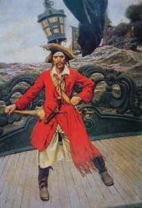 En piratsjef (farge litho)